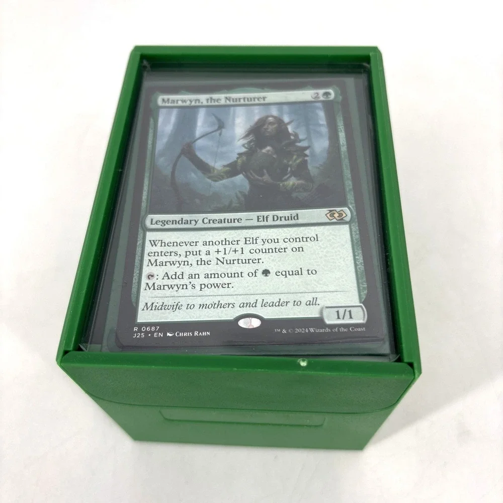 MTG Commander Deck Marwyn the Nurturer Mono Green Elf Ball Tribal EDH Sleeved Bo